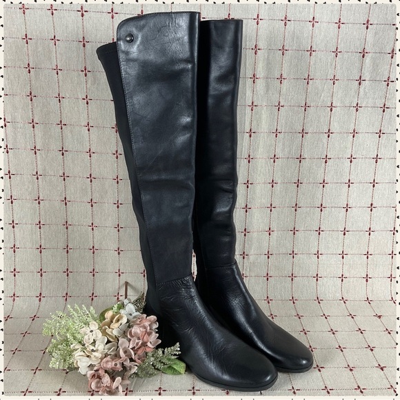 Vince Camuto Shoes - Vince Camuto “Karita” Over The Knee Riding Boots Women's Sz 5.5 Black Leather